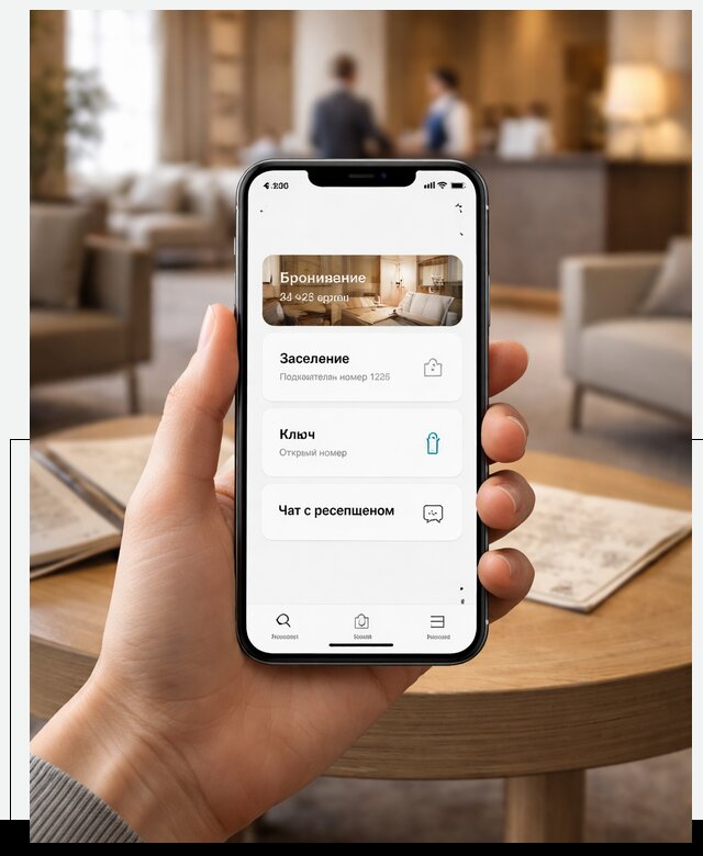 Мобильное приложение для гостей отеля в Шарыпове, управление сервисом